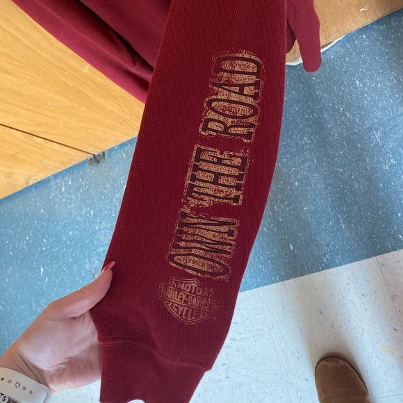 HARLEY DAVIDSON RED LONGSLEEVE TEE - Picture 3 of 4